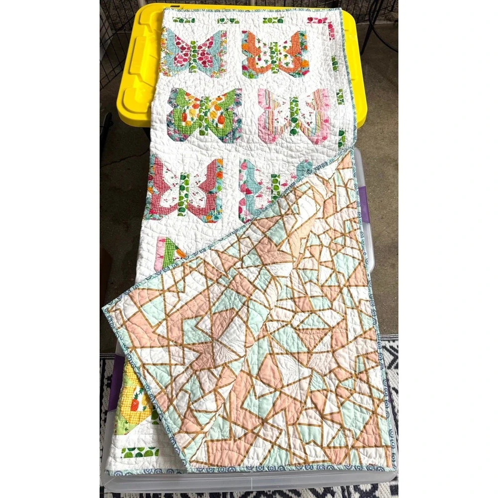 Handmade Baby Quilt Social Butterfly Lella Boutique Vanessa Goertzen 53